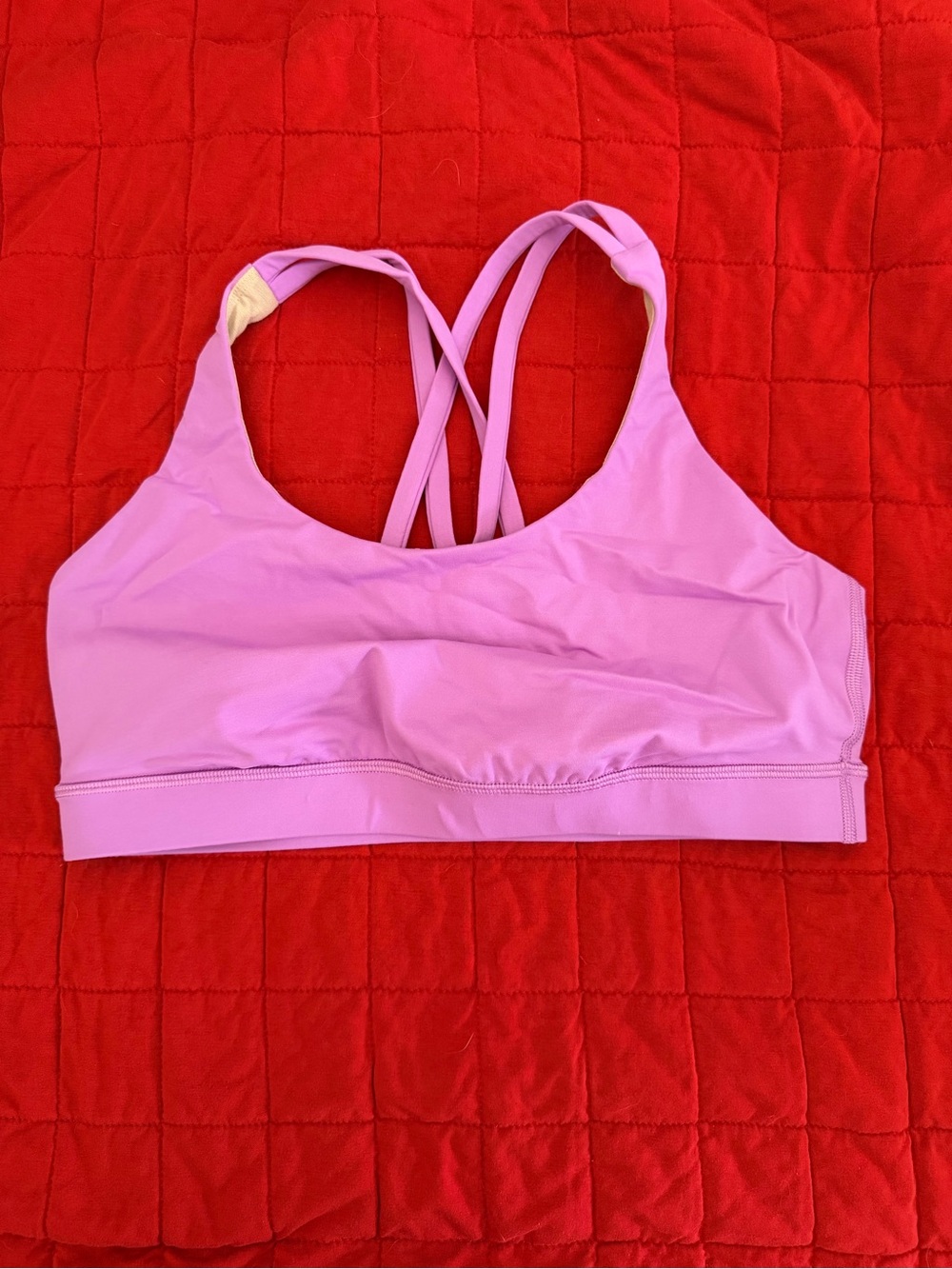 Lululemon Light Purple Crisscross Razor Back Sports Bra Size 10